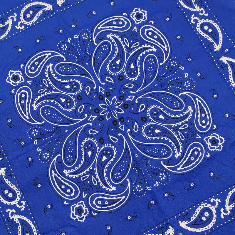 Trifong Bandana, Unisex, 100% Cotton, Cashew Nut Pattern, Paisley Handkerchief,