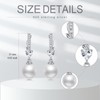VONALA Pearl Earrings for Women Sterling Silver White Pearl Earrings