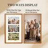OUBOXDPF 8x14 Collage Picture Frame Teak Wood, Multiple Three 4x6
