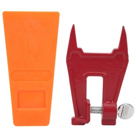 Koieam 5.5in Orange Logging Felling Wedge Tree Cutting Wedge with Guide Plate Bracket Accessories Expand The Saw Cut To Control The Direction Of Tree Falling