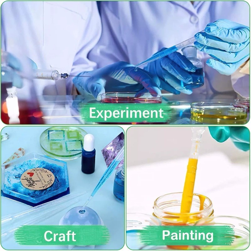 RAMCHAVA Pipetas Gotero Plásticas Transferencia Desechable 3ml 400pza