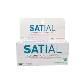 Satial, Comprimidos 30 - Suplemento alimenticio a base de Faseolamina estandarizada (extracto del frijol blanco – Phaseolus vulgaris) y Minerales.