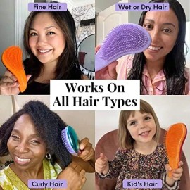 Lily England Juego De Cepillo Para Desenredar Y Peine De Dientes Anchos -