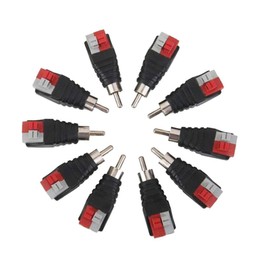 10pcs RCA Connector Converter Adapter Speaker Cable Audio