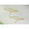 Yellow gold plate 925 Sterling Silver Threader Tassel Curve Dangle