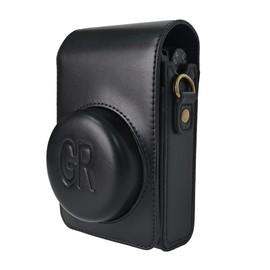 [WOORII] Digital Camera Case RICOH GR3/GR 3x/GR 2, Sony ZV1F/ZV1/ZV-1, DSC-RX100M7/RX100 Series Camera Case Small with Strap Condigi Case, Black, Strap