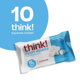Think! High Protein Crispy Squares Marshmallow Crunch Treat (10 Pack)