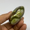 93.6g, 2.4"x1.8"x1.1" Natural Untreated Green Opal Palm-Stone Crystal Polished Galet