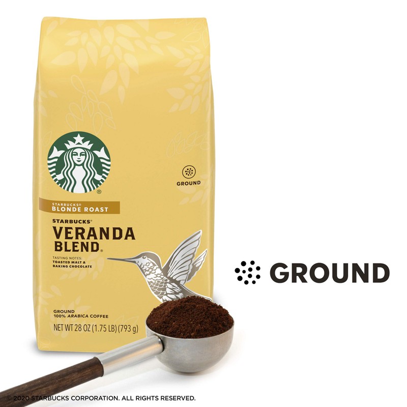 Starbucks Blonde Roast Ground Coffee — Veranda Blend — 100%