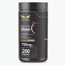 NEUROSLEEP STACK 200 capsulas (750mg por porcion) Bisglicinato de Magnesio, Teanina, Apigenina y SAM-e sin melatonina, by Eternal Nutrition -...      
