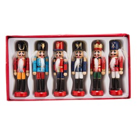 Kurt Adler Wooden Nutcracker Ornament Set, 5-inch Height, Multicolor, Wood