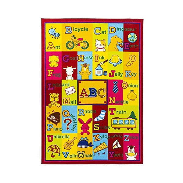Home Must Haves Reversible Playmat Kids Area Rug, Learn and