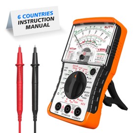 NJTY S471 Analog Multimeter – Needle Meter for DC/AC Voltage, DC Current, Resistance, Continuity, hFE, Battery/Load Test, dB Level, with Built-in Backup Fuses