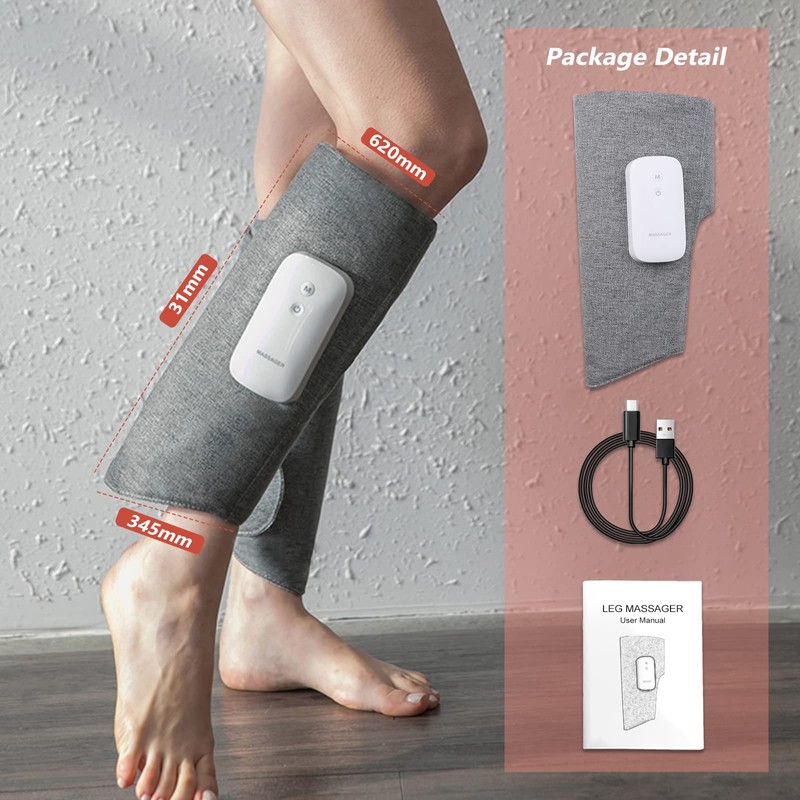 Wireless Leg Massager, HOLDPEAK Leg and Calf Massager with Heat