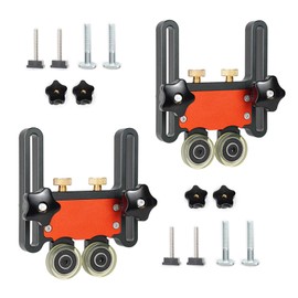 Table Saw Feeder - 2pcs Woodworking Table Saw Pressing Feeder Guider, Dual Bearing Roller Feather Boards for Table Saw, Multi-Purpose Feather Loc Board Carpentry Safety Propelling Auxiliary Tool