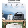 Portable Power Station 300W, Solar Generator 204Wh (600W Surge) Portable