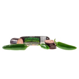 Pepper Joe’s Jalapeno Cheddar Summer Sausage – Slow Smoked Spicy Summer Sausage with Jalapeno Peppers, Cheddar Cheese, and Premium Midwestern Meat– 12 Ounces