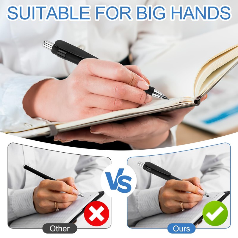teashow 3Pcs Extra Large Ballpoint Pens, Easy Grip Jumbo Chunky