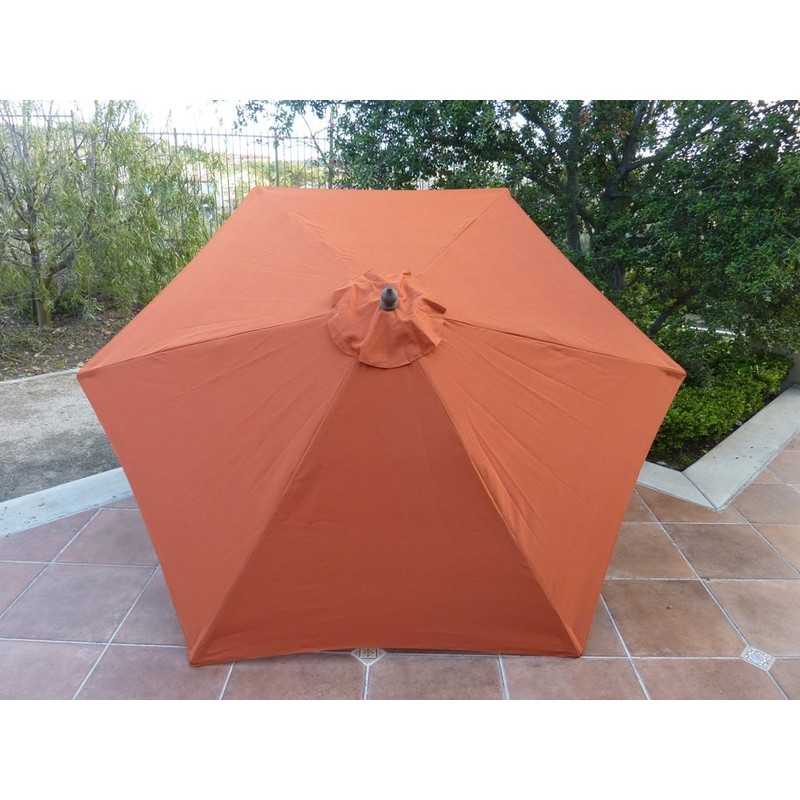 Formosa Covers 9ft Umbrella Replacement Canopy 6 Ribs in Terra
