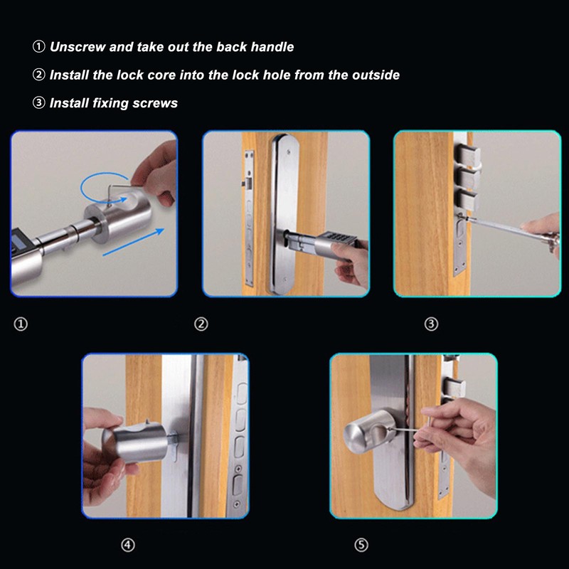 Fingerprint Lock Bluetooth Reliable Safe Rugged for Tuya Smart Password