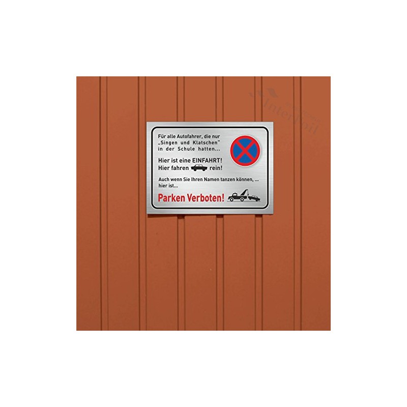 Einfahrt freihalten Sign, Singen und Klatschen Sign, 30 x 20