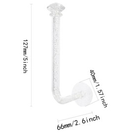 Pro Bamboo Kitchen 4PCS Adhesive Hair Tie Long Holder Transparent Glitter Hair Bands Jewellery Hanging Rack Household Washroom Small Objects Hanging Rack for Hair Turbans Hair Rope Storage