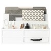 BLU MONACO White Desktop Organizer with Drawer – Paper Wood