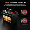 12V Battery Box for 30Ah/20Ah/10Ah LiFePO4, Waterproof 12V Marine Case