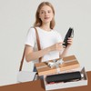 Lejorain Travel Mini Umbrella for Purse - Black Compact Durable