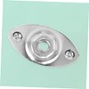 Abaodam Oval Indented Pickup Jackplate Socket for Electric Guitar Chrome