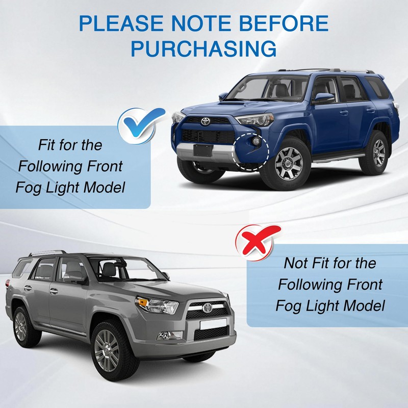 Front Fog Light Decals Compatible with 2014-2024 Toyota 4Runner Accessories,