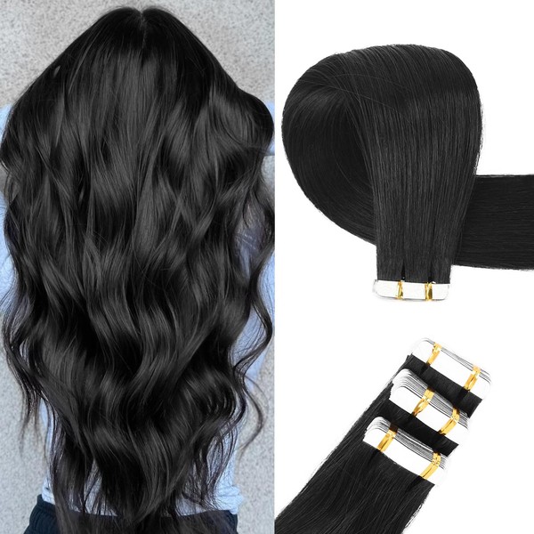 Originea Invisible Tape Extensions, Real Hair Extensions, 20 Pieces, 50