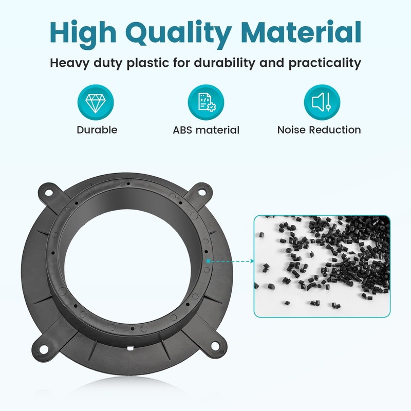 NuIth 6-6.75 inch Front Door Speaker Spacer Bracket Adapter for