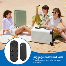 Agatige Suitcase Locks, Luggage Lock, 3 Digit Suitcase Password Lock, Zinc Alloy Lock, Suitcase Password Security Lock, Plastic Frosted for Travel, Black Camping Equipment