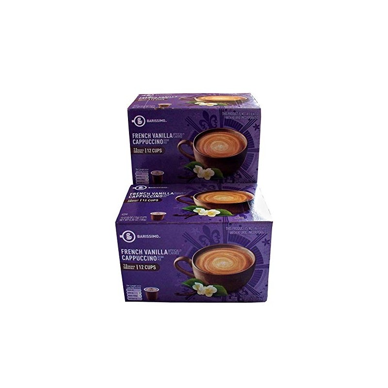 Barissimo French Vanilla Cappuccino Coffee Cocoa Pods 2 Pack K-Cup