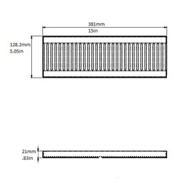 Drip Tray, Super Heavy,5"x15", 5002188