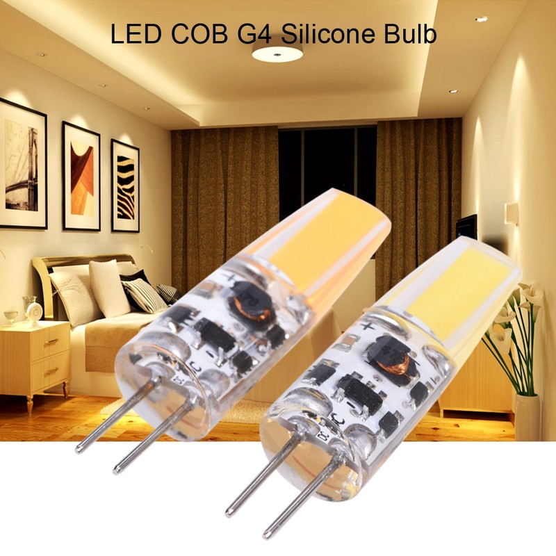 10Pcs AC/DC12-24V G4 COB LED Light Bulbs NOn Dimmable Silicone