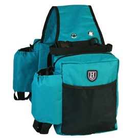 Harrison Howard Equestrian Western Saddle Bag Nylon Water Bottle/Gear Carrier Convenient Saddle Bag Dark Teal