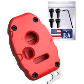 USA-Made for Honda Key Fob Shell | Crack-Resistant & Durable | Seamless Fit | Enhanced Longevity & Functionality | Integrated Bottle Opener | Easy DIY Installation (Red, 3 Button)