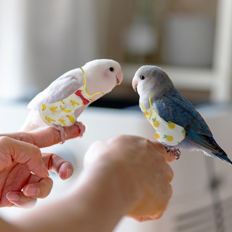 Zaruatu 4 Pcs Bird Diaper Parrot Nappy Reusable Flight Suit