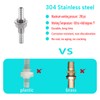 5/16" Hose Barb Thru-Bulk Bulkhead Fitting,304 Stainless Steel Straight Hex