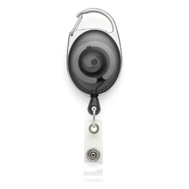 YoYo Retractable Reel Holder - Pack of 10 by Lanyards Tomorrow Extending extendable Ski ID Pass Badge Card Holders Work Access Control Carabiner with Metal Back Belt Clip Yo Yo (Black)