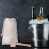 4 Pcs Canvas Crushed Bag and Mallet Set with Stainless