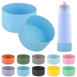 2 PCS Ello Pop Water Bottle Boot, Silicone Bottom for 22 OZ Stainless Steel Bottle, Accessories to Avoid Scratches and Noise (Sky Blue, 22oz)