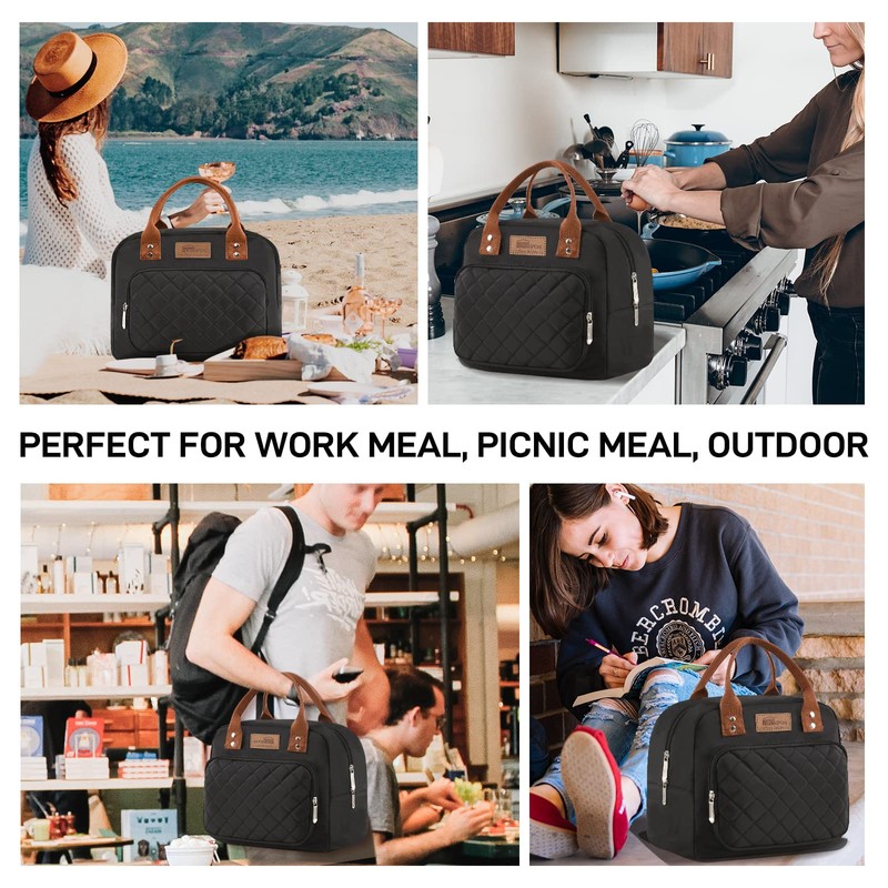 HOMESPON Lunch Bag for Woman Man Adults with Front Pocket