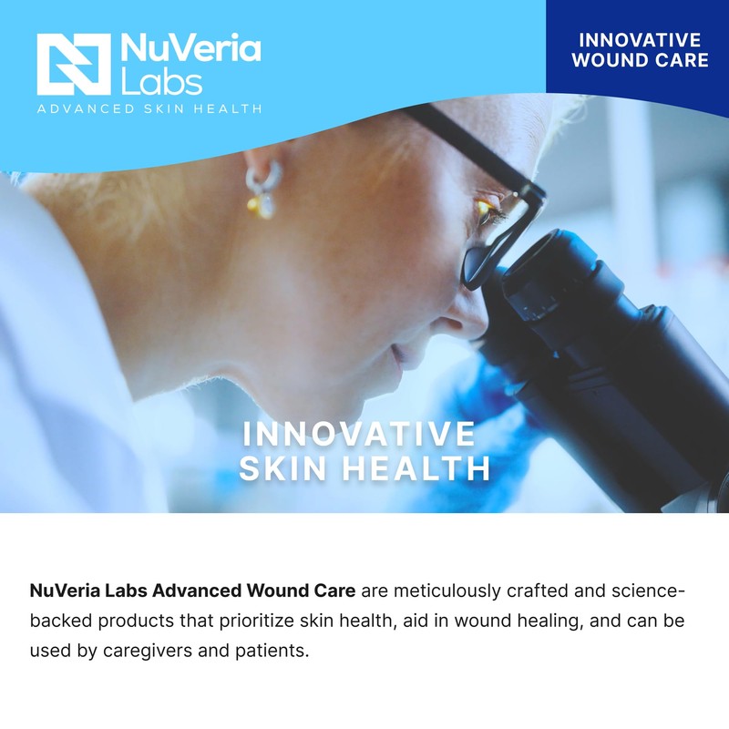 Nuveria Labs Hospital Grade Sacral Bordered Silicone Foam Wound Dressing