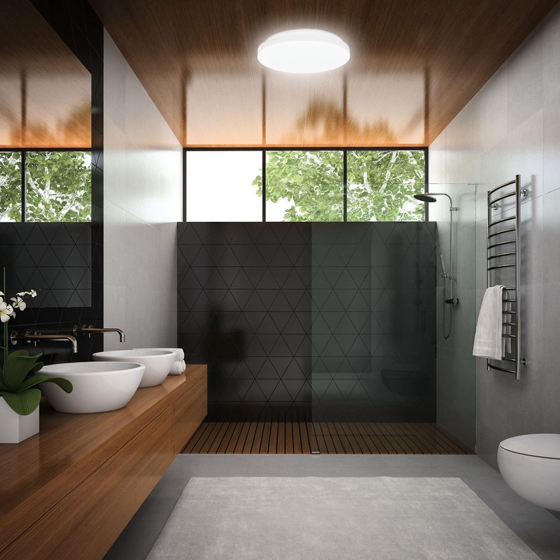 B.K.Licht - Bathroom Ceiling Light with Remote Control, Adjustable Warm
