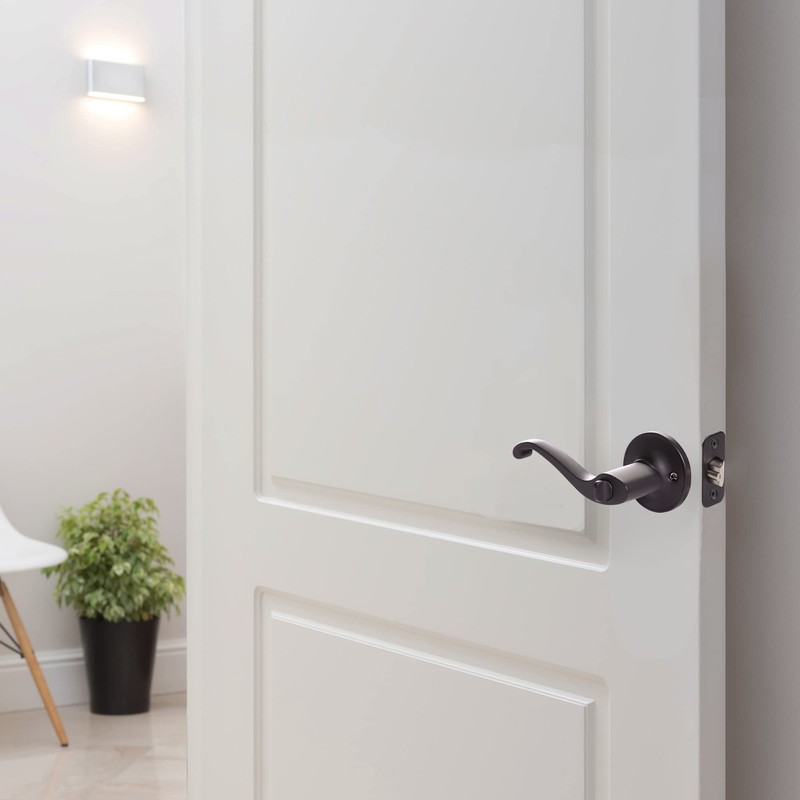 Design House 779231 Scroll Entry Door Lever Matte Black