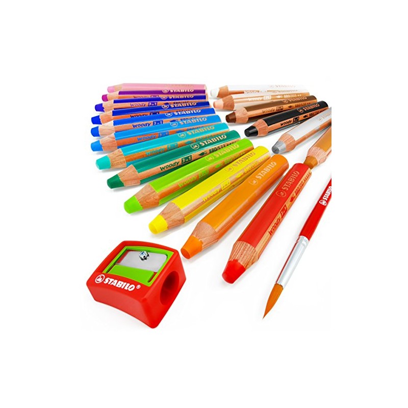 STABILO - Woody 3 in 1 Multi-Media Watercolour Pencils -