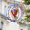 Flag Eagle Wind Spinners 12 Inch 3D Stainless Steel Hanging